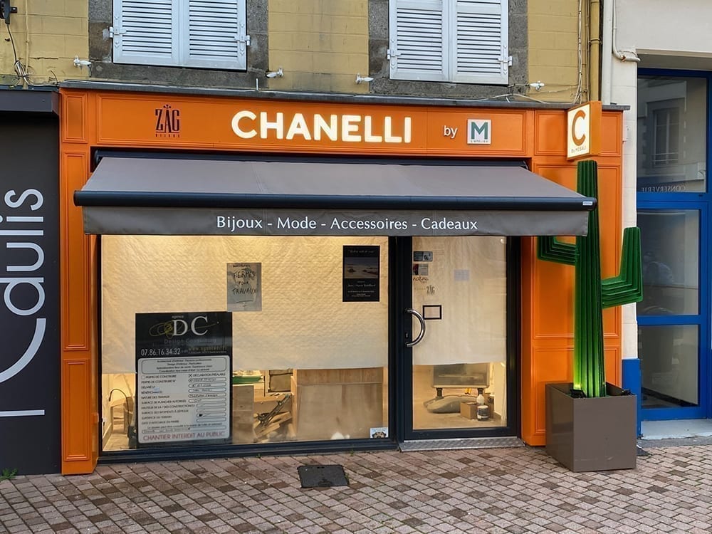Aménagement exterieur de magasins pour Chanelli à Avranches et dans la Manche (50) - Agence DC