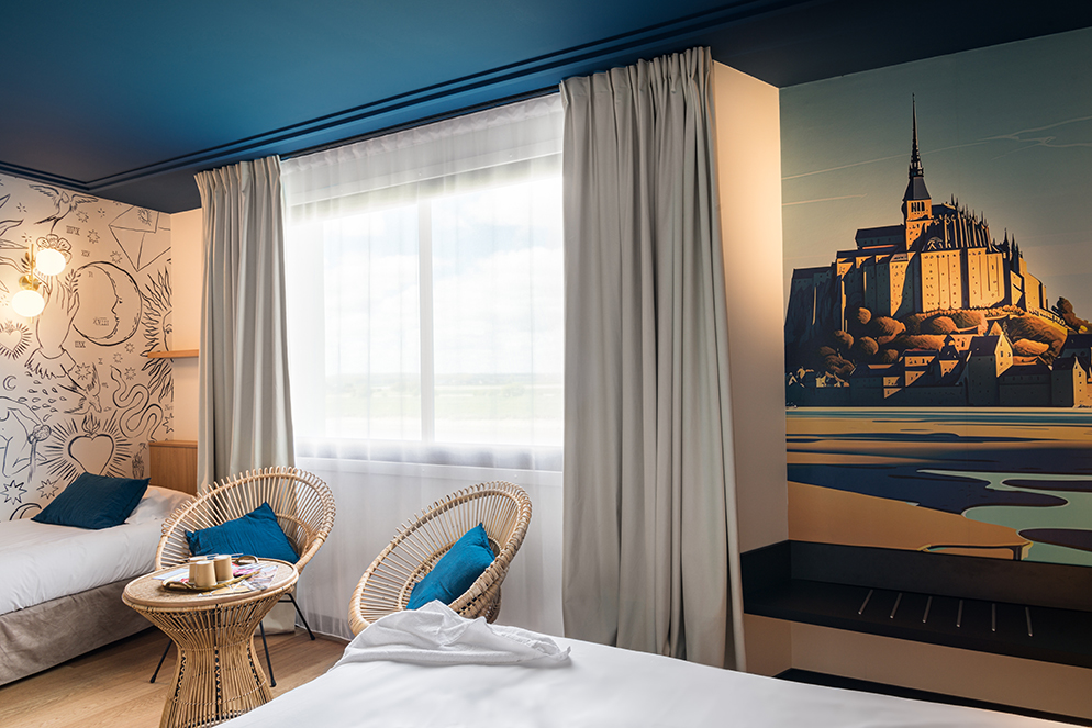 Intérieur chambre hôtel Mercure